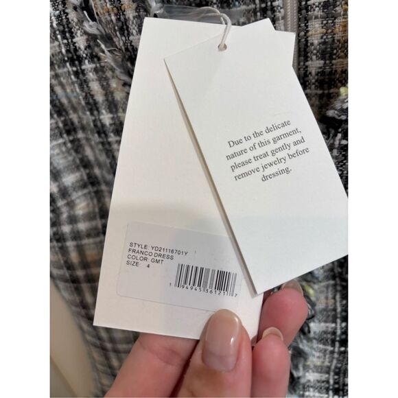 NWT LIKELY Franco Grey Mini Dress - Picture 5 of 6